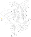 Toro OEM 138-7231 Discharge Chute Pivot Rod Fits Fits Late Timecutter HD Models - Late/Current 34" Timecutter Models - Late/Current 36", 48", 54", 60" PROLINE Models - Late/Current 48", 54", 60", TITAN and TITAN MAX Models.