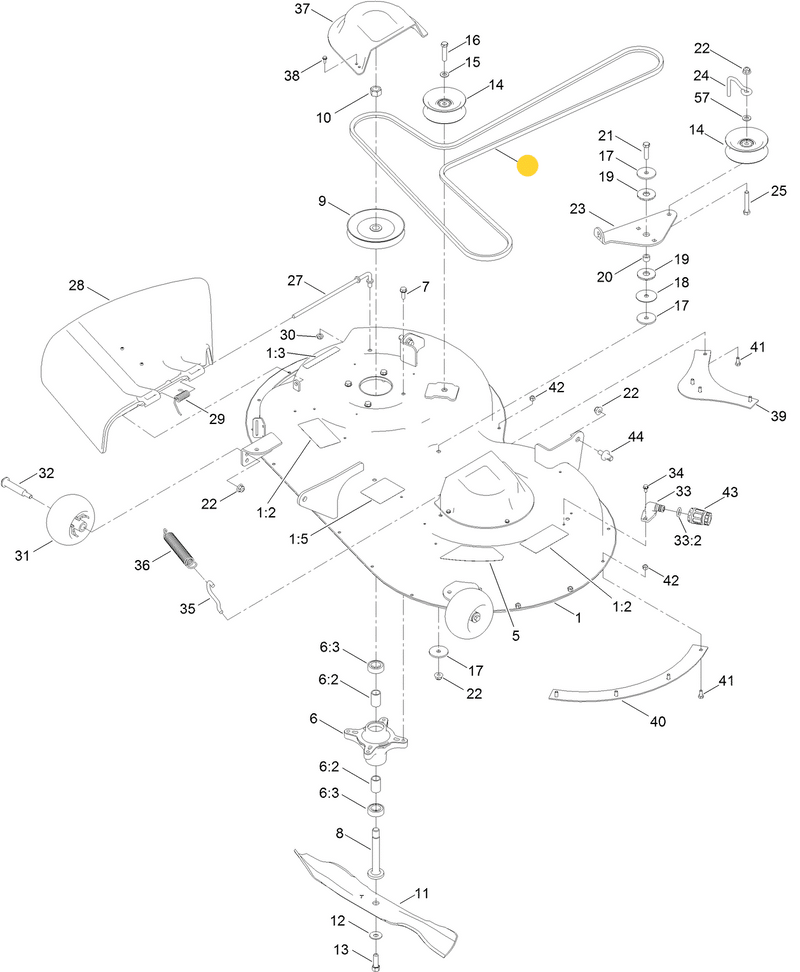 Toro OEM 119-8819 Mower Deck Belt Fits Toro 42
