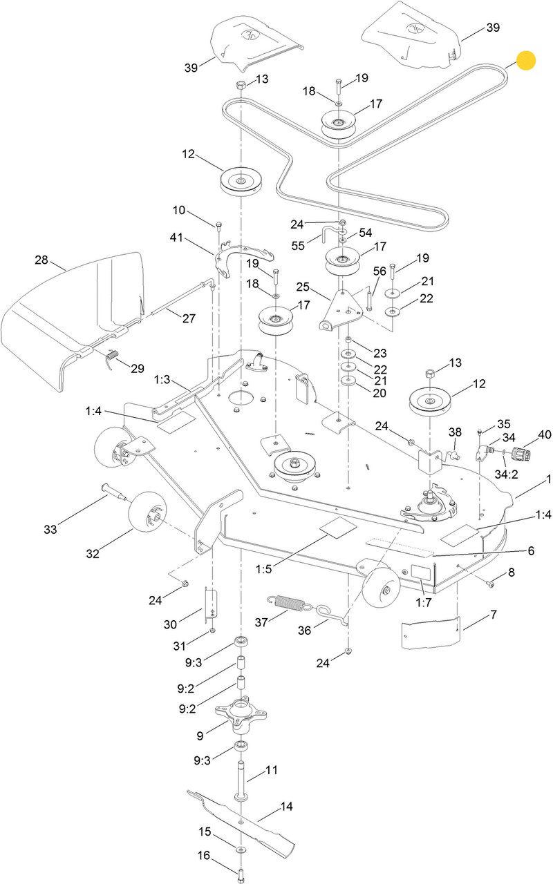 Toro OEM 119-8820 Mower Deck Belt Fits Older Toro 50" Timecutter Models.