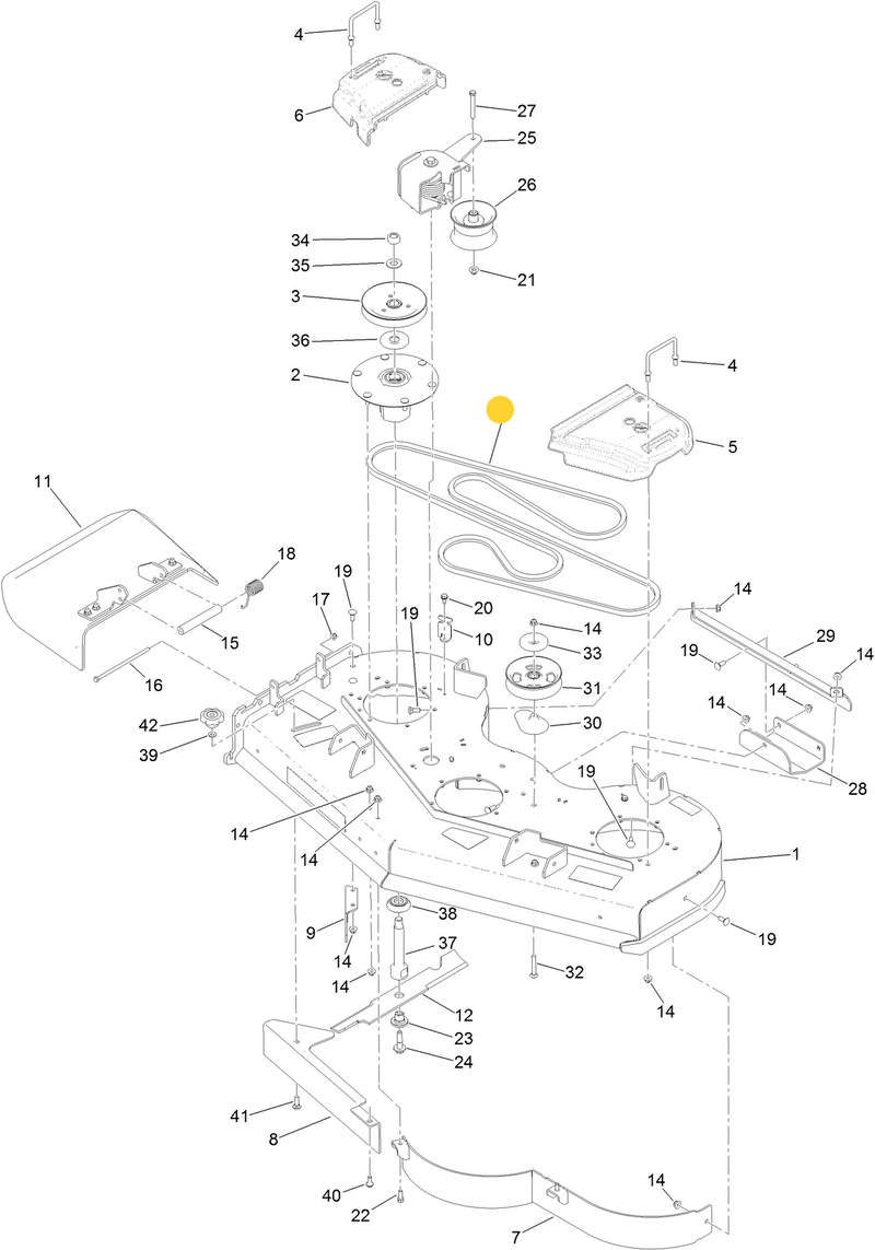 Toro OEM Mower Deck Drive Belt 145-3482 fits the 52" Grandstand Models (WITH THE EXCEPTION OF THE GRANDSTAND HDX MODEL 72506).