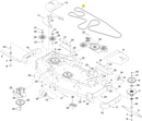 Toro OEM 126-2561 Mower Deck Belt Fits Toro 72" Rear Discharge Z-Master 7500D Model 72074 and 74074.
