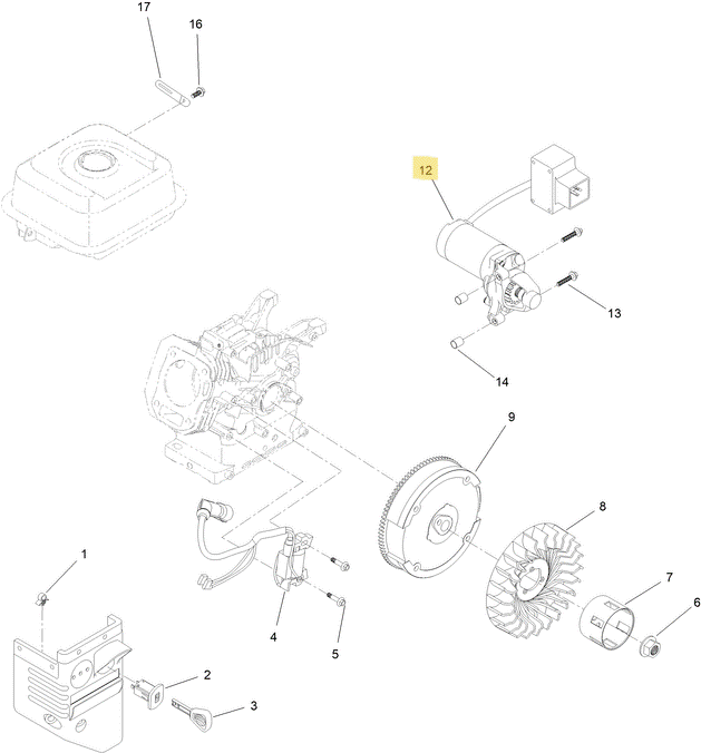 Toro OEM 144-0987 Snowblower Engine Starter