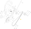 Toro OEM 117-7733 Ribbed Auger/Rotor Drive Belt Fits Select 18" Toro Single Stage Power Clear and Powerlite Snowblower Models.