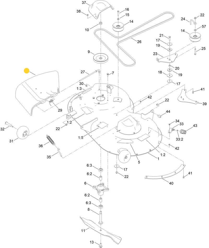 Kit Deflettore Di Scarico Con Hardware Per Tagliaerba Toro Timecutter (Modello 137-7046) - Foto 3
