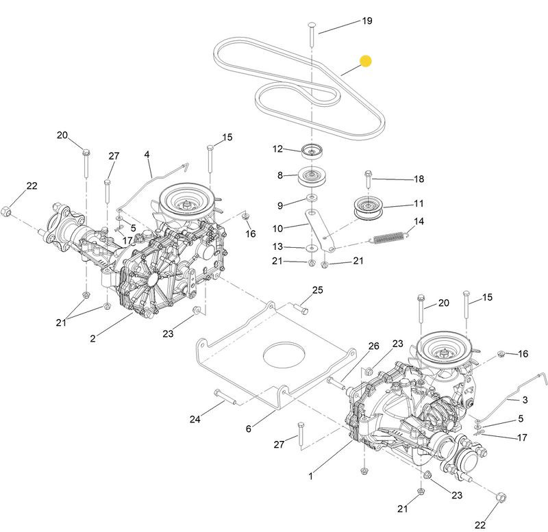 Toro OEM Hydro-Belt 145-6363 Fits Newer I-Beam framed Titan and Titan MAX series.