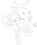 Toro OEM 115-2454-03 HI-FLO - Bagger Mower Deck Blades Fits 54" Late Timecutter Models and Current Timecutter MAX Models (Excluding Timecutter HD Models).