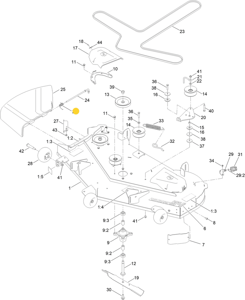 ドラム Toro Recycler 22 Parts Fennoral 105-3028 Side Chute Discharge