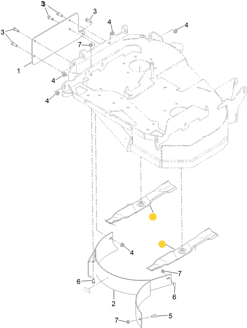 Toro OEM Recycler/Mulching Mower Blade 146-3410 fits Toro 36" Grandstand HDM series (ONLY MODEL 74535).