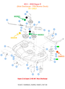 Hustler OEM 602821 Mower Deck 6" Flat Idler Pulley Fits All 2011 - Current X-ONE, Super Z, Super Z HD, Diesel Z (Side and Rear Discharge Models) - Super 104, Super 88 Models.