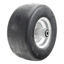 Hustler OEM 607317 Wheel/Tire Ass. (Semi-Pneumatic - Run Flat - Silver) Fits FasTrack (2022 - Current), X-ONE (2016 - Current), Super S (2021 - Current), Super SF (All Models), Super Z (2011 - Current), Super Z HD (2013 - Current), Diesel Z (2025- Prior).