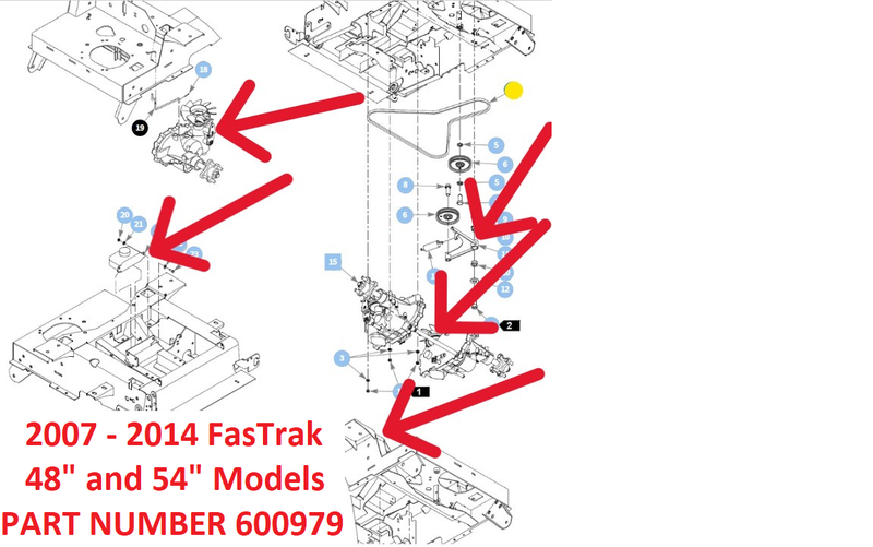 Hustler OEM 784231 Hydraulic Drive Belt Fits Older 2001 - 2006 44" and 52" Hustler Fastrak Models