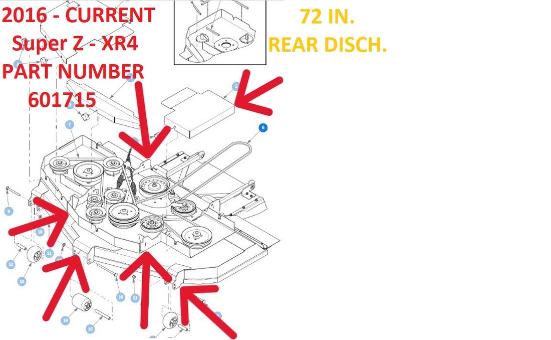 Hustler OEM 601715 Primary Mower Deck Belt Fits Hustler 72