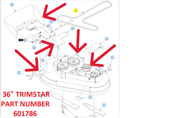 Hustler OEM 603318 Mower Deck Belt Fits Current Hustler 36" Trimstar Model and Bac-Vac System for 48" Mower Deck.