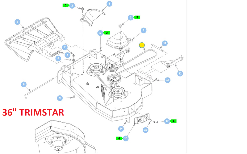 Hustler OEM 603318 Mower Deck Belt Fits Current Hustler 36" Trimstar Model and Bac-Vac System for 48" Mower Deck.