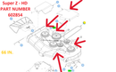 Hustler OEM 602854 Fits Select 66" Super Z Side Discharge Models AND 60" Rear Discharge Z Diesel Models.