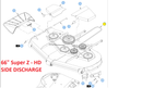 Hustler OEM 602854 Fits Select 66" Super Z Side Discharge Models AND 60" Rear Discharge Z Diesel Models.