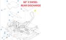 Hustler OEM 602854 Fits Select 66" Super Z Side Discharge Models AND 60" Rear Discharge Z Diesel Models.