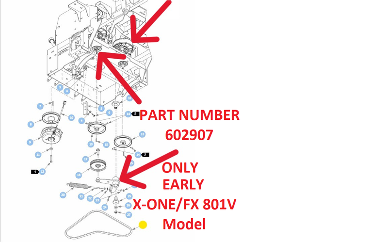 Hustler OEM 604858 Hydraulic Drive Belt Fits Hustler Early Model X-ONE Models (PRE-2015).
