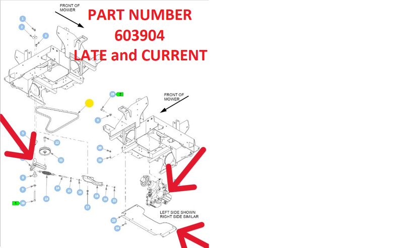 Hustler OEM 604858 Hydraulic Drive Belt Fits Hustler Early Model X-ONE Models (PRE-2015).