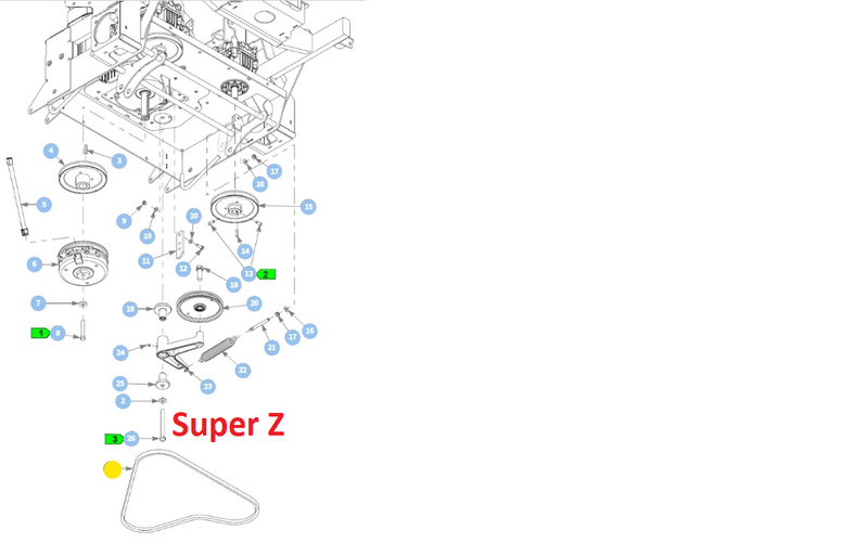 Hustler OEM 604208 Hydraulic Drive Belt Fits Hustler Super Z, Super Z HD, Super SF and Super 88 Models After S/N 1210 (First Four Digits).