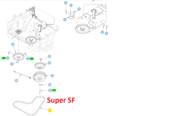 Hustler OEM 604208 Hydraulic Drive Belt Fits Hustler Super Z, Super Z HD, Super SF and Super 88 Models After S/N 1210 (First Four Digits).