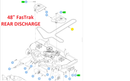 Hustler OEM 604817 Fits 48" FasTrak Rear Discharge, 54" Raptor SD and SDX Models