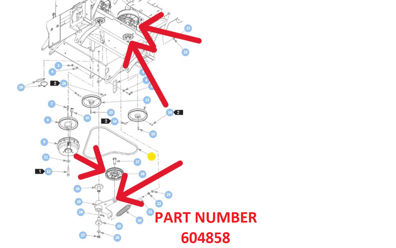 Hustler OEM 604858 Hydraulic Drive Belt Fits Hustler Early Model X-ONE Models (PRE-2015).