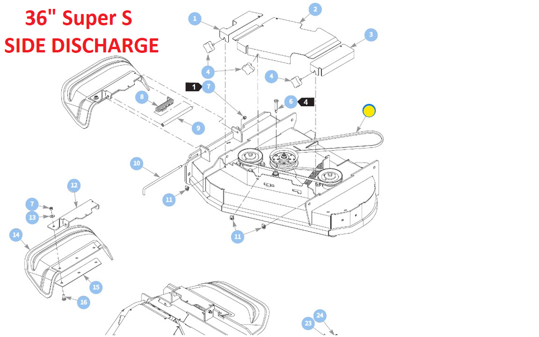 Hustler OEM 606087 Mower Deck Belt Fits Hustler 36