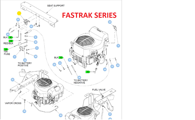 Hustler OEM 606445P Electric Start Solenoid Fits Hustler Dash, Raptor X, XL, XD, XDX, FasTrak, Surfer PRO and Trimstar Models.