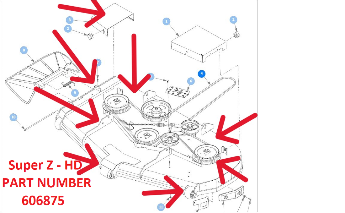 QIJIA Rasenmäher Traktor Deck Ersatzriemen Keilriemen 58 Zoll X 495,3