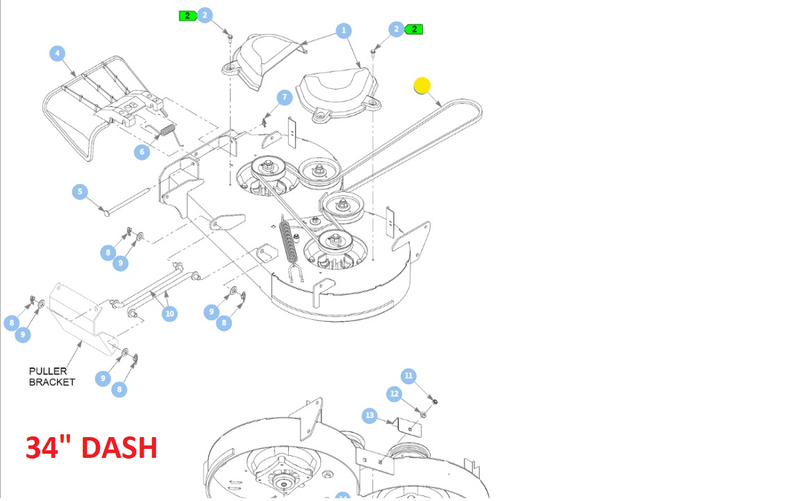Hustler OEM 607058 Mower Deck Belt Fits Hustler 34" Dash Models.