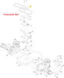 Toro OEM 133-4371 Cogged Hydo Drive Belt Fits Toro Late/Early 60" Timecutter HD Models - Early 60" Timecutter MX (* Only Model 74777) - TITAN (Standard), My-Ride, MX, X, XS, 4800, 5400 and 6000 Models.