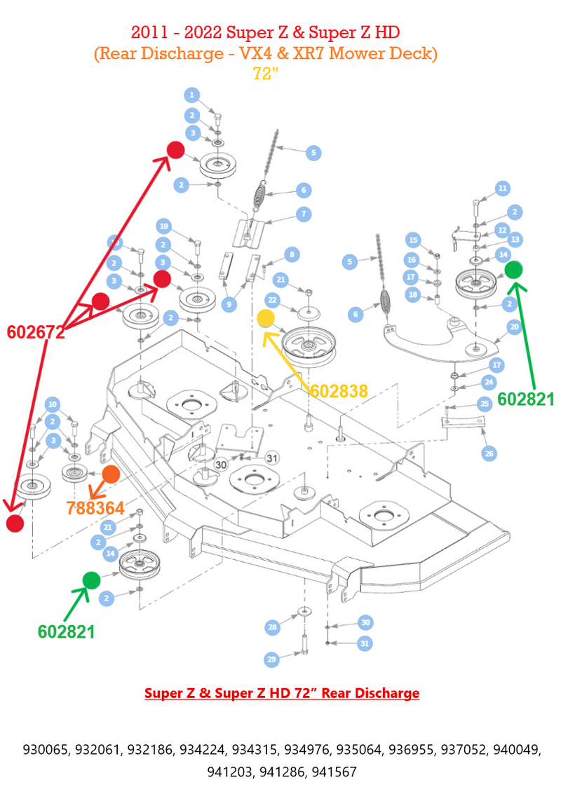 R06-8　　オーダーページ Hustler OEM 788364 Mower Deck 4.288 in. V-Idler Fits Hustler Super Z,