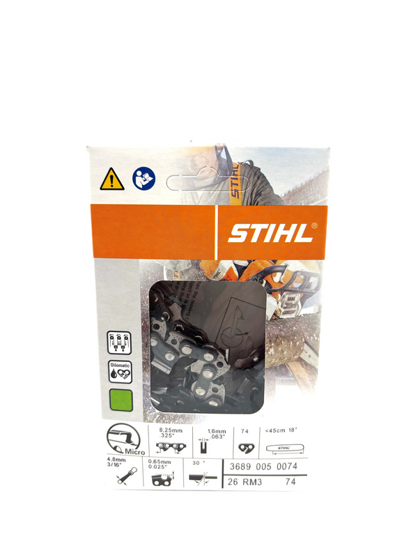 Stihl Genuine 26RM3 74E 18" Chainsaw Chain Loop 3689 005 0074