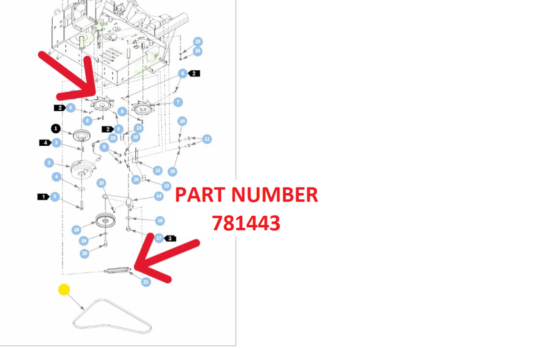 Hustler OEM 781443 Hydraulic Drive Belt Fits Early Super Z and ATZ Models S/N 1210 (First Four Digits) and Before.