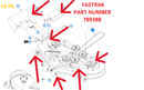 Hustler OEM 786483 Mower Deck Belt Fits Late and Current 54" FasTrak Side Discharge Models and 48" X-ONE Models.