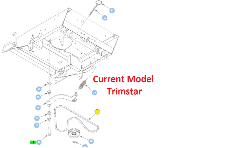 Hustler OEM 793836 Hydraulic Drive Belt Fits Hustler 48", 54", 60" Trimstar Models and 36", 42" Mini FasTrak Models.