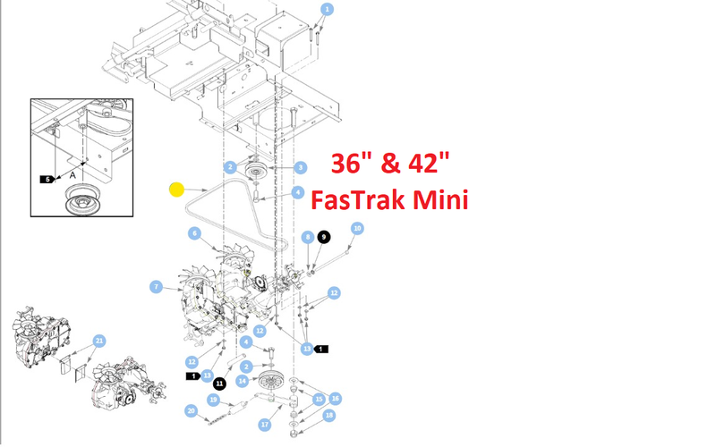 Hustler OEM 793836 Hydraulic Drive Belt Fits Hustler 48", 54", 60" Trimstar Models and 36", 42" Mini FasTrak Models.