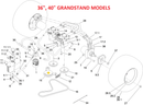 Toro OEM 93-1622 Hydraulic Flat Idler Fits Current/Late 36", 40", 48", 52", 60" Grandstand Standard and MultiForce Models - Early ZMaster 2000 Models (Tube Style Framing) - and More ...