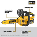 DEWALT 12" 20V MAX Compact Brushless Cordless Chainsaw Kit DCCS621P1