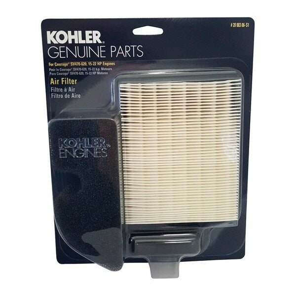 Kohler 20 883 06-S1 OEM Air Filter Kit for Kohler Courage SV470 - SV620 Engines