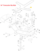 Toro OEM 130-0843 Mower Deck Belt Fits Toro Late Model 54" Timecutter My-Ride, SW 5425, SS 5425 and Early Model 50" Timecutter MX 5075.