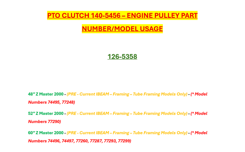 Toro OEM 140-5456 PTO Clutch Fits Late Toro 48