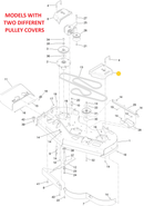 TORO OEM Belt and Pulley Cover 109-6936 fits Toro 48", 52" Titan HD, and Z Master series and 48", 52", 60" Toro Grandstand and Multi-force Series.