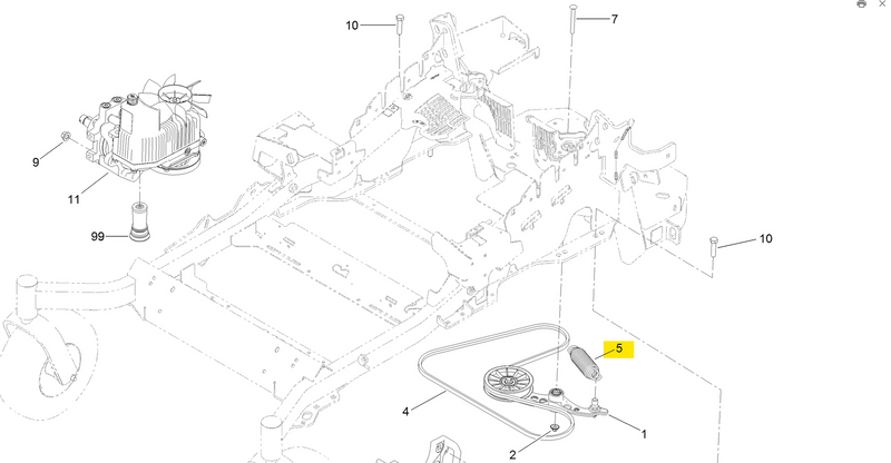 Toro Genuine OEM Hydro Tension Spring 116-6317 fits Z Master 3000, 500