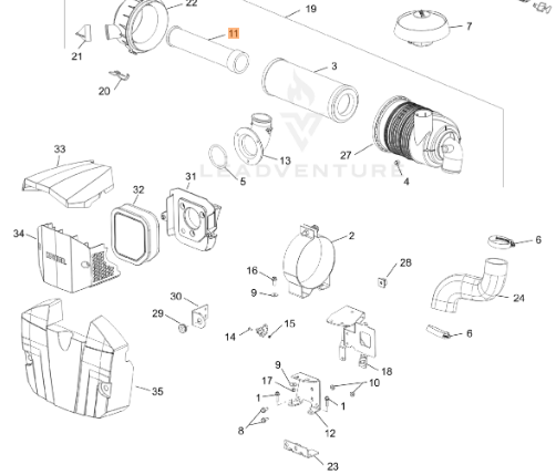 Kohler 25 083 04-S OEM Engine Inner Air Filter for 25 083 01-S Outer Filter fits Canister Style Filter System