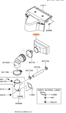 Kawasaki 11013-0727 OEM Air Filter for Kawasaki FR541V and FR600V Series Engines