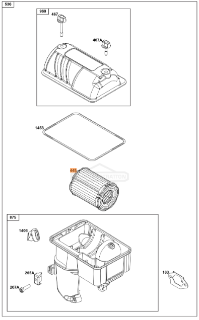 Briggs & Stratton 84002310 Genuine OEM Air Filter for 400 Series 14hp Vanguard Engine