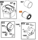 Briggs & Stratton 798897 Genuine Air Filter for Twin Cylinder Commercial Series Engines