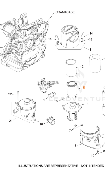 Kohler 17 883 03-S1 OEM Air Filter Kit for Kohler CH395 and CH440